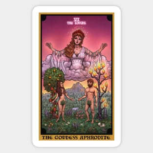 The Goddess Aphrodite The Lovers Tarot Card Sticker